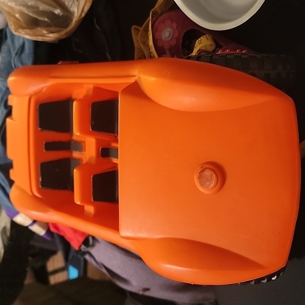 Vtg 1970s Blow-Molded Fashion Doll Car Orange